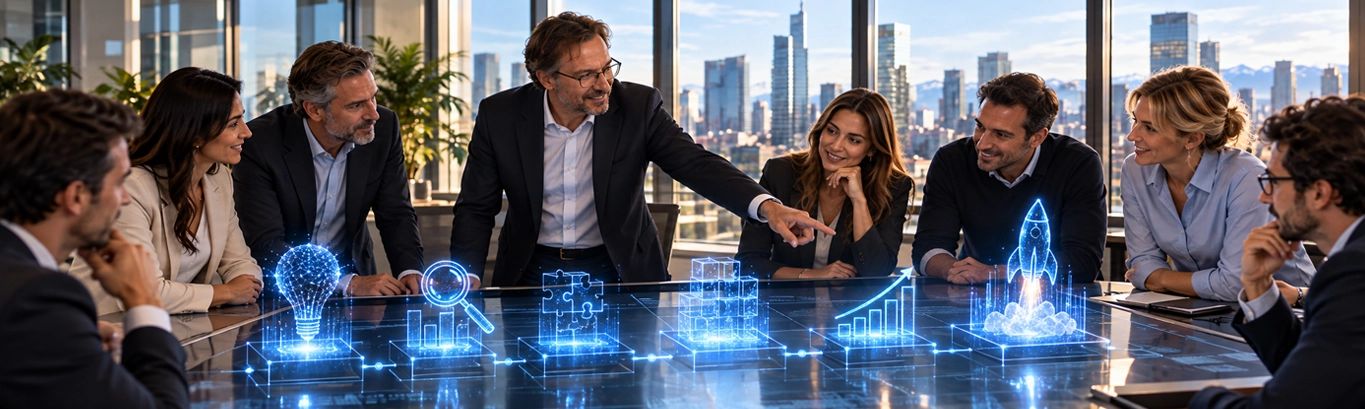 Un team al lavoro sulle opportunità della finanza e dell’intelligenza artificiale
